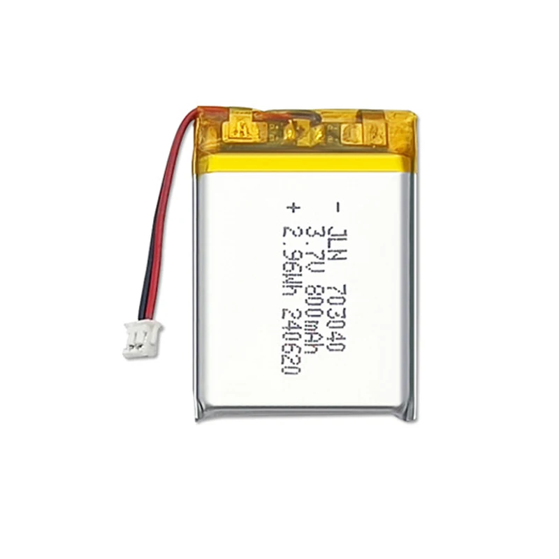 

703040 Polymer Lithium Battery 3.7V 800mAh Lipo Rechargeable Li-ion Batteries for GPS LED Lights Toys Audio Equipment