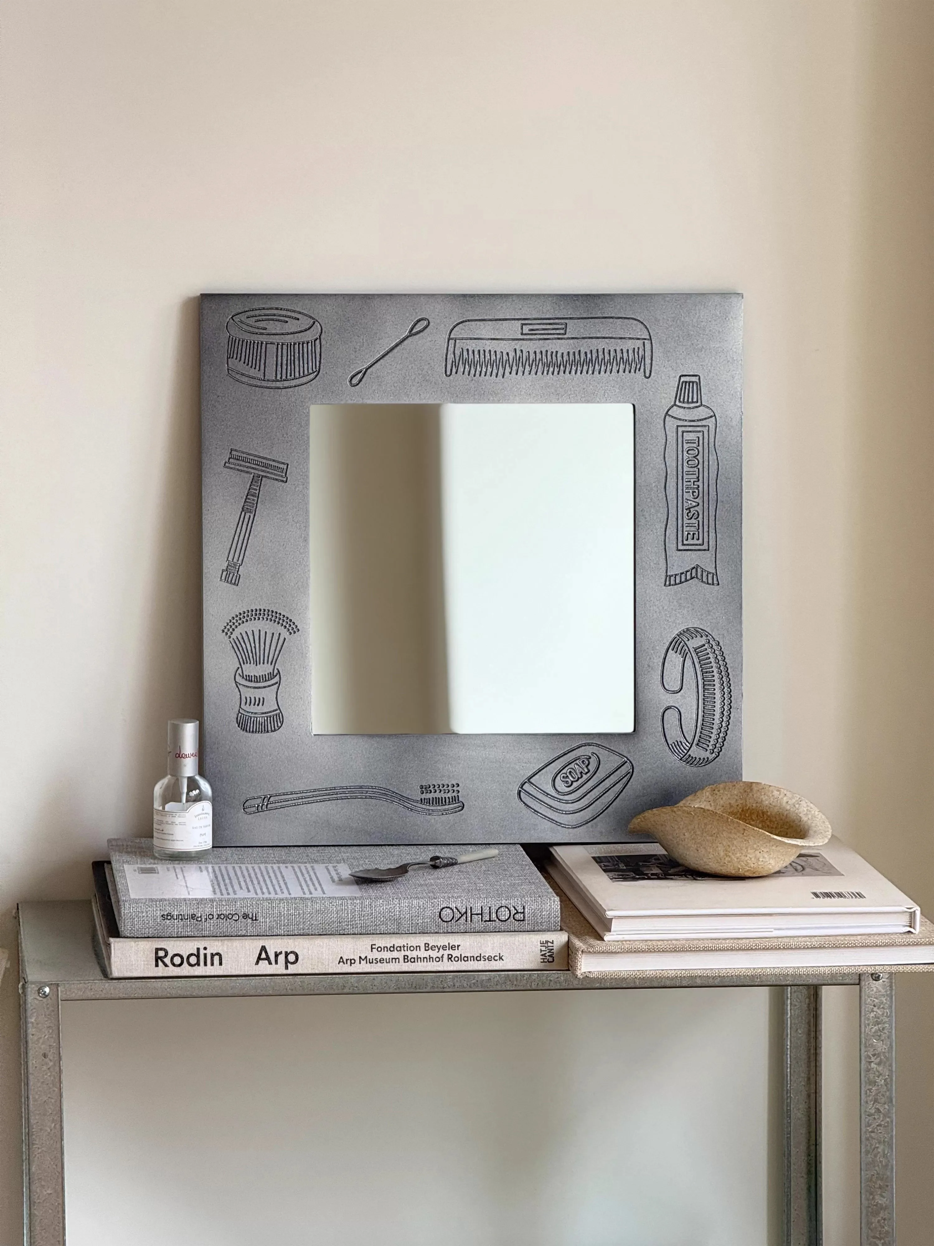 

Exquisite Creativity Advanced Industrial Style Home Furnishing Decorative Mirror Living Room Suspended type Art Engraving Mirror