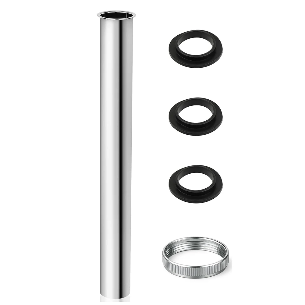 الفولاذ المقاوم للصدأ الغمر الأنابيب 29.5 سنتيمتر ل سيفون تمديد الأنابيب استنزاف أنبوب قابل للتعديل رائحة فخ زجاجة سيفون 1 1/4 بوصة X 32 مللي متر