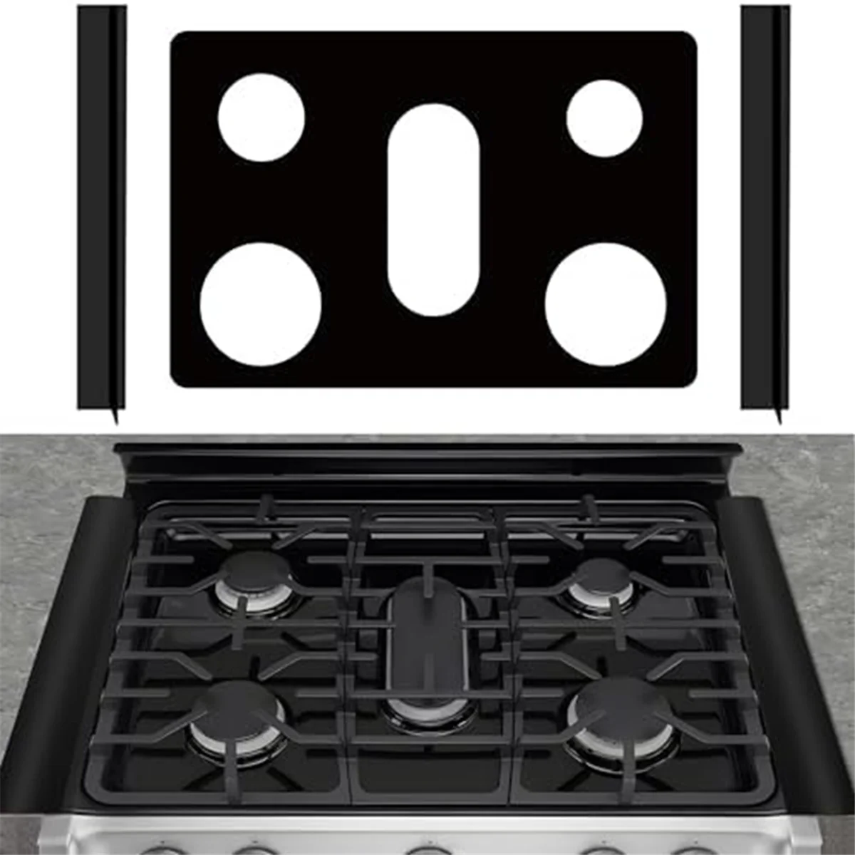 Stove Burner Covers - Reusable Stove Cover for LGLDG4315 LRG4115 LRG4113 LDG4313 - Non-Stick Washable Stovetop Cover image 2