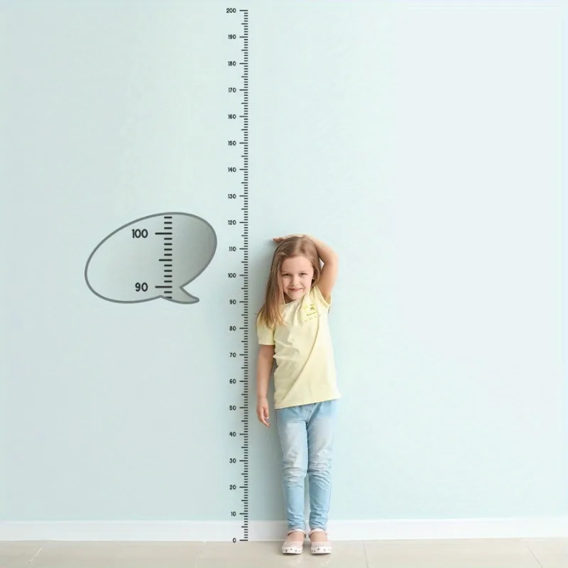 Essential Height Measuring Sticker Removable PVC Decorative Wall Sticker with Precision Measurement for Home Use