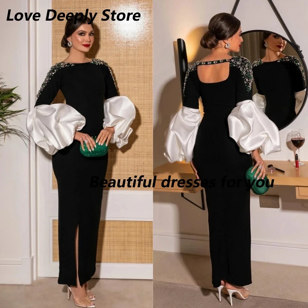 Customized Elegant Arabic Long Sleeves Off Shoulder Prom Dresses Gala Formal Occasion Evening Dresses Dubai Wedding Party Gowns