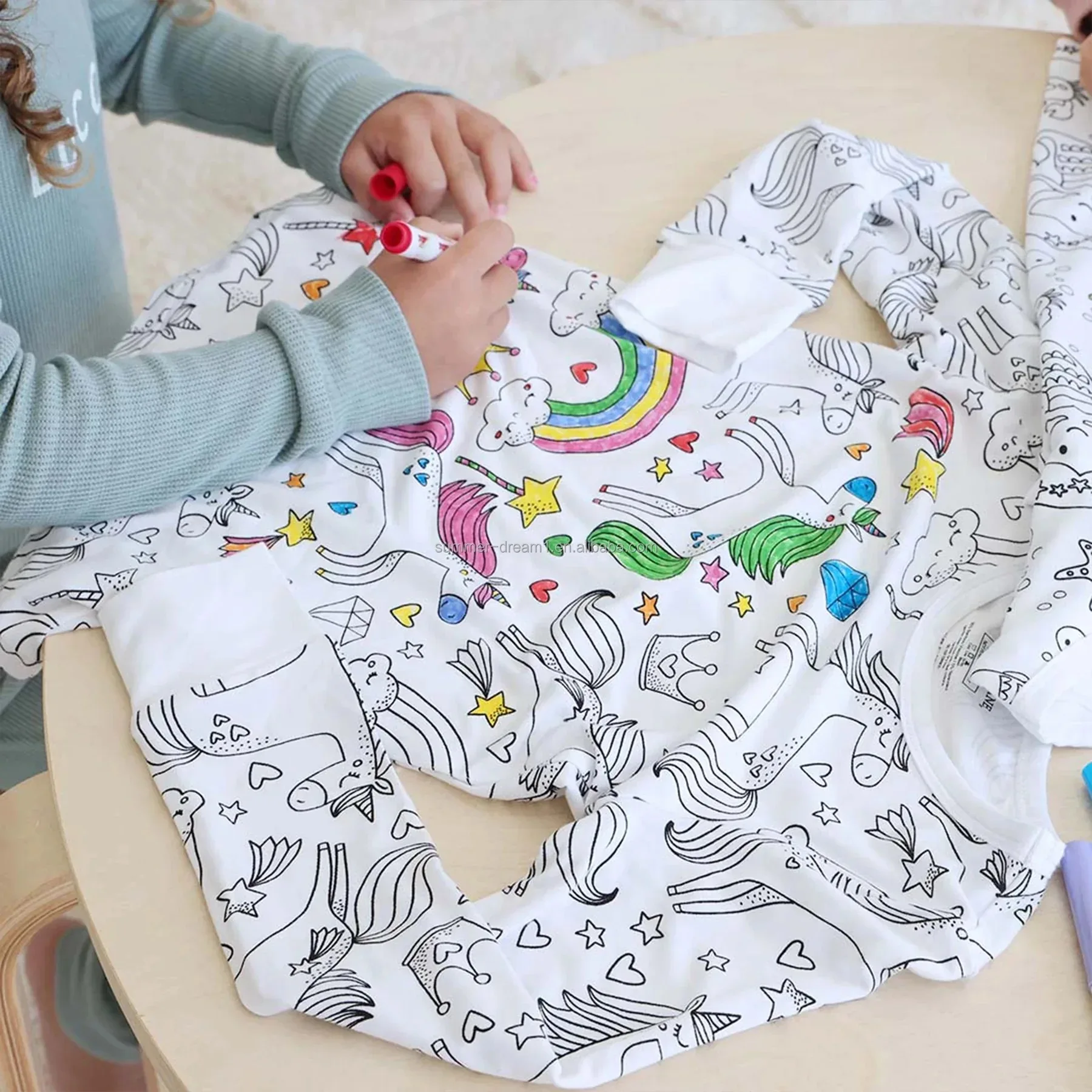 Pyjama Coloré à Faire Soi-Même pour Enfant, Ensemble de Croquis, Documents Artistiques, Jouets Artisanaux, pour Garçon et Fille