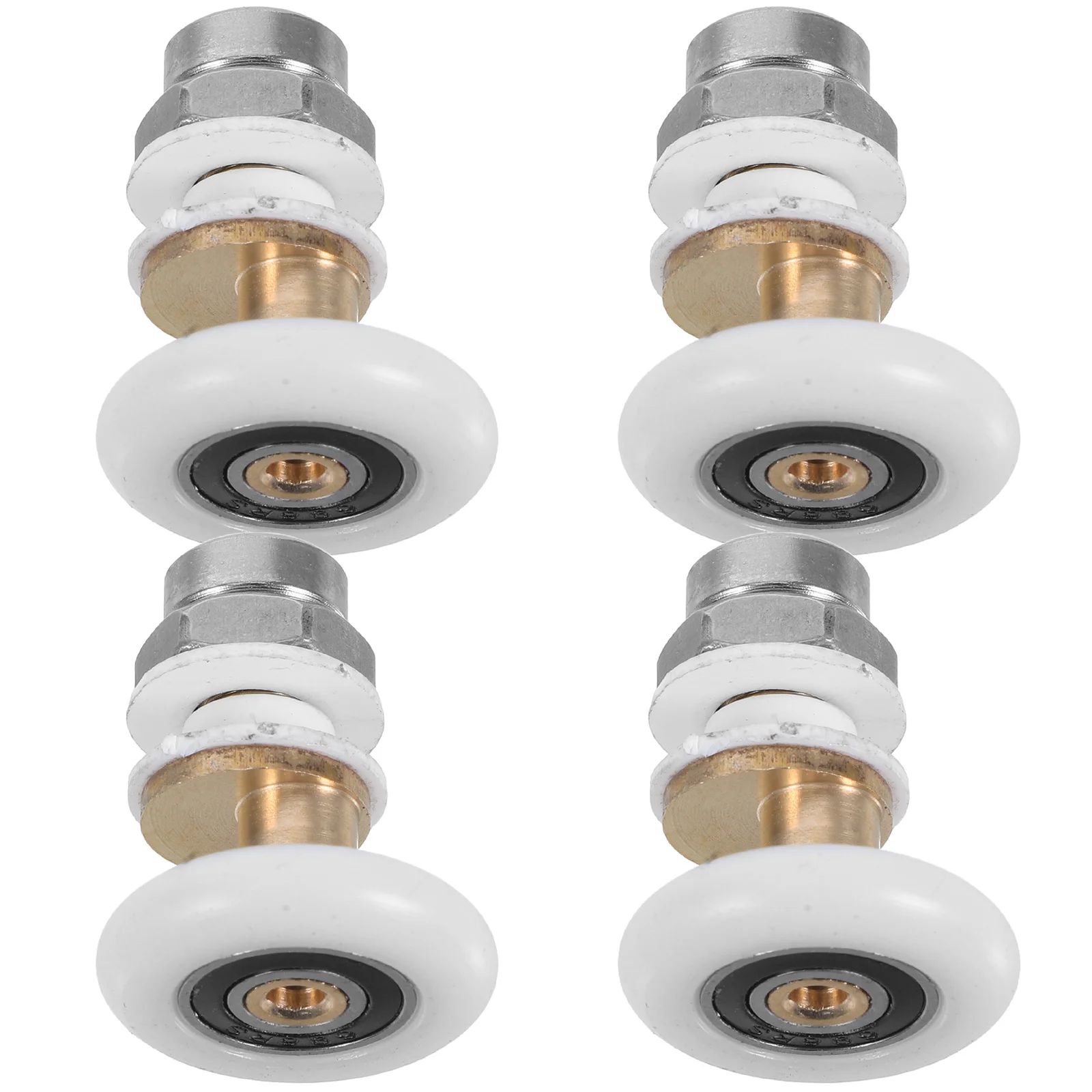 4 шт. ролики для душевой двери, стабильные и надежные шкивы для стеклянных раздвижных дверей для ванной комнаты, комплект оборудования 25 мм, кронштейн для слайдера для душа