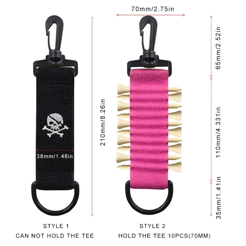 Colorful Golf Hang Gloves Magic Tape Double Sided Golfs Tee Holder Clip Outdoor Portable Hanging Golf Tees  Accessories
