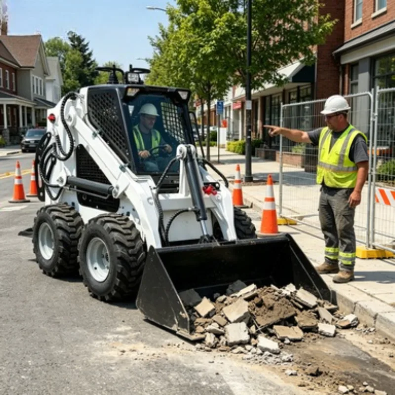 CE EPA Professional 1500KG Diesel Track Skid Steer Loader Compact Loader with Quick Attach Attachments