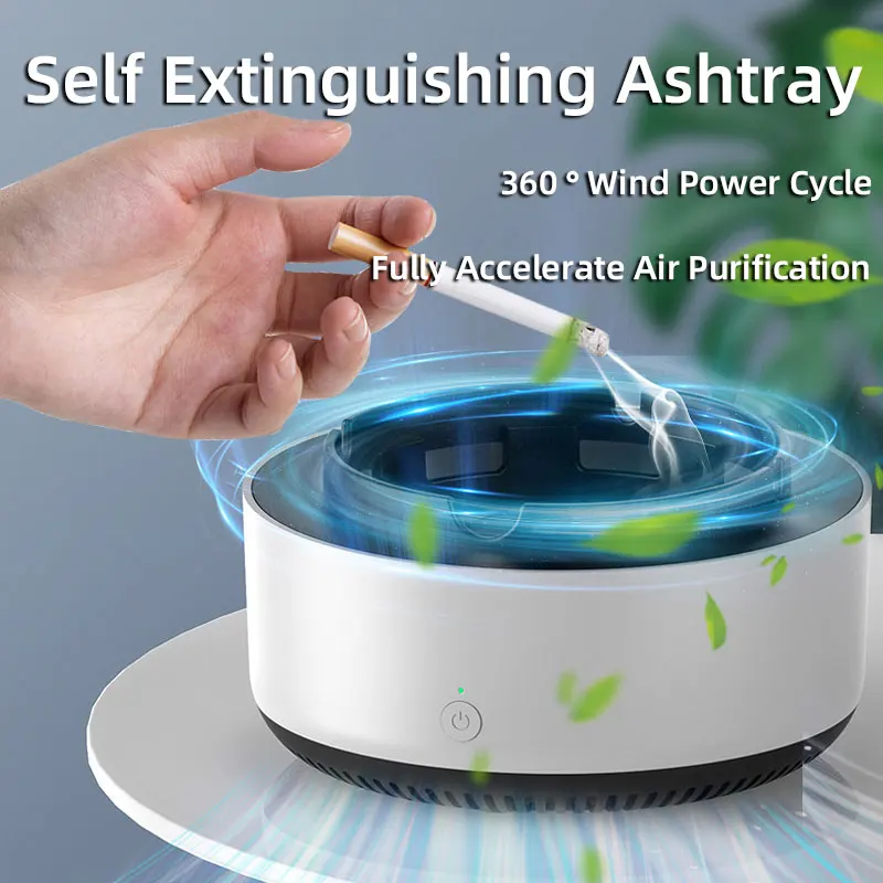 

USB Intelligent Cigarette Ashtray Air Purifier,Filtering Removes Second-Hand Smoke&Tobacco Smell,Mini Portable Home Car Office