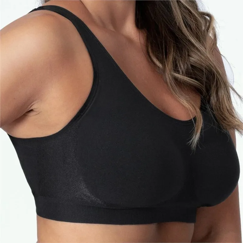 Comfort Wireless Shaper Bra Bright Silk Decoration Removable Pad Double Layer Seamless Bra Body Shaper Push Up Bras S-3XL