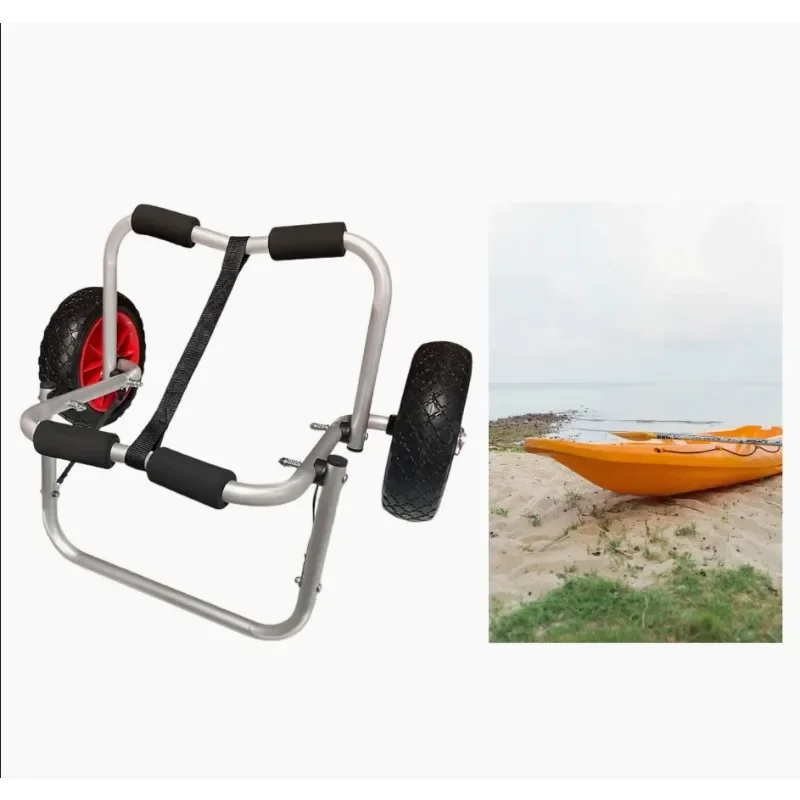 Foldable Kayak Cart Dolly Canoe Trolley Wheels Paddleboard Aluminum Alloy Carrier Cart Boat Kayak Canoe Cart Surfing Accessories