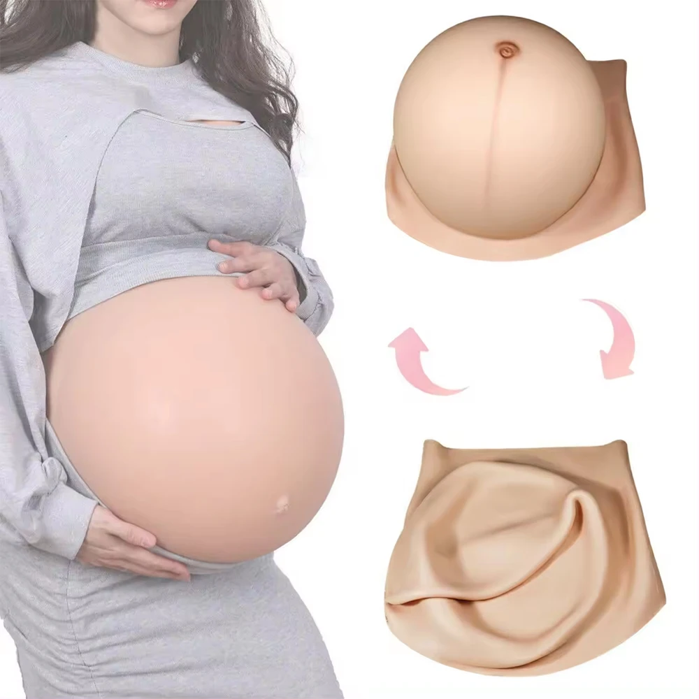 

Fake Tummy Silicone Pregnant Belly for Crossdresser Cosplay Actor Artificial Inflatable Adjustable Size DIY Belly by Yourself