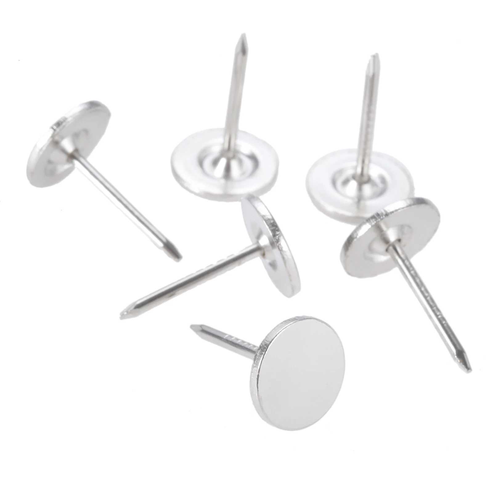 50/100pcs 11*17mm argento tappezzeria chiodi mobili cestino cassa del vino puntine puntali vintage piatto tappezzeria Nail Hardware Decor