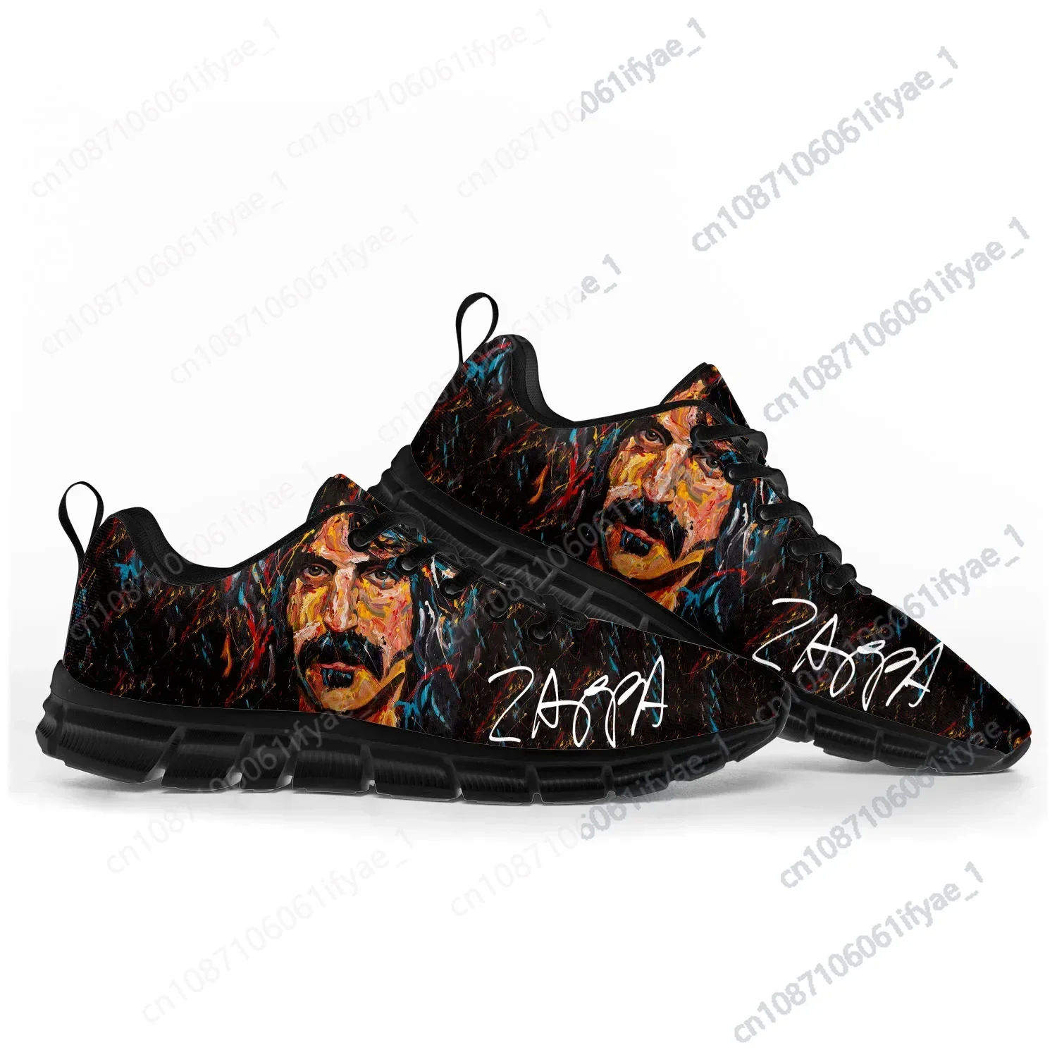 Frank Zappa-Zapatos Deportivos de Rock para hombre y mujer, zapatillas informales personalizadas de alta calidad, color negro, para adolescentes y niños