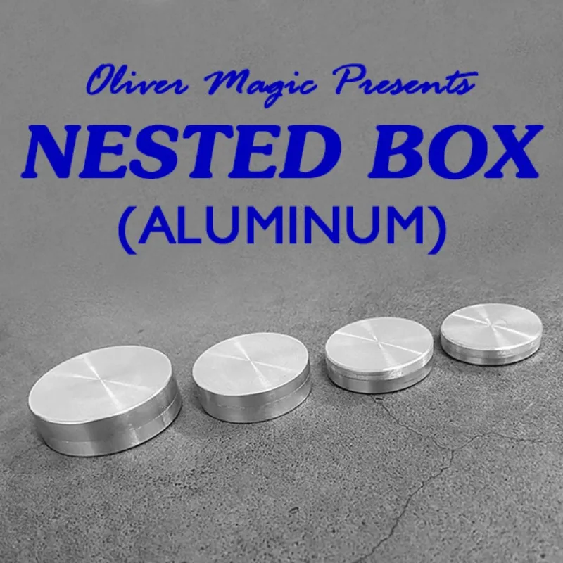 

Nested Box (Aluminum) by Oliver Magic Tricks Signed Coin Vanish Appear in Metal Box Close Up Illusion Gimmick Magia Magician