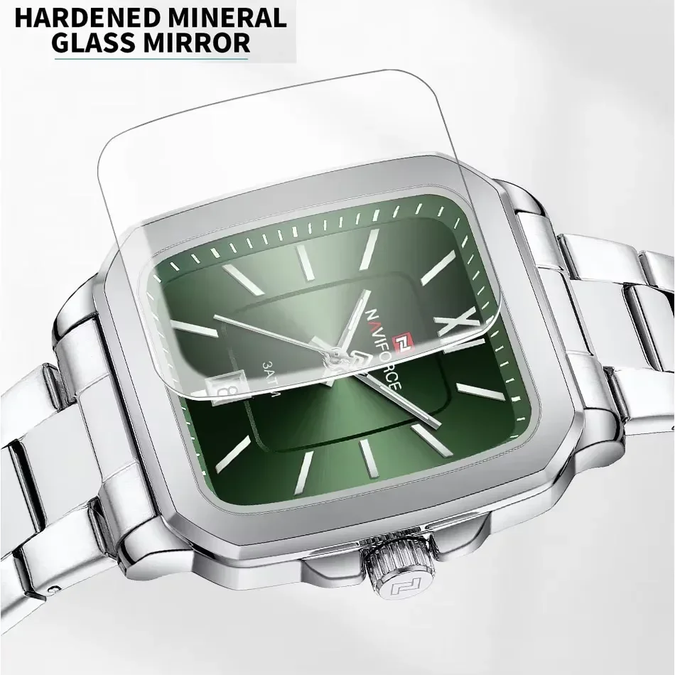 أعلى العلامة التجارية NAVIFORCE زوجين ووتش العلامة التجارية الفاخرة للماء كوارتز ساعة أزياء بسيطة التقويم تاريخ الفولاذ المقاوم للصدأ ووتش هدية العشاق