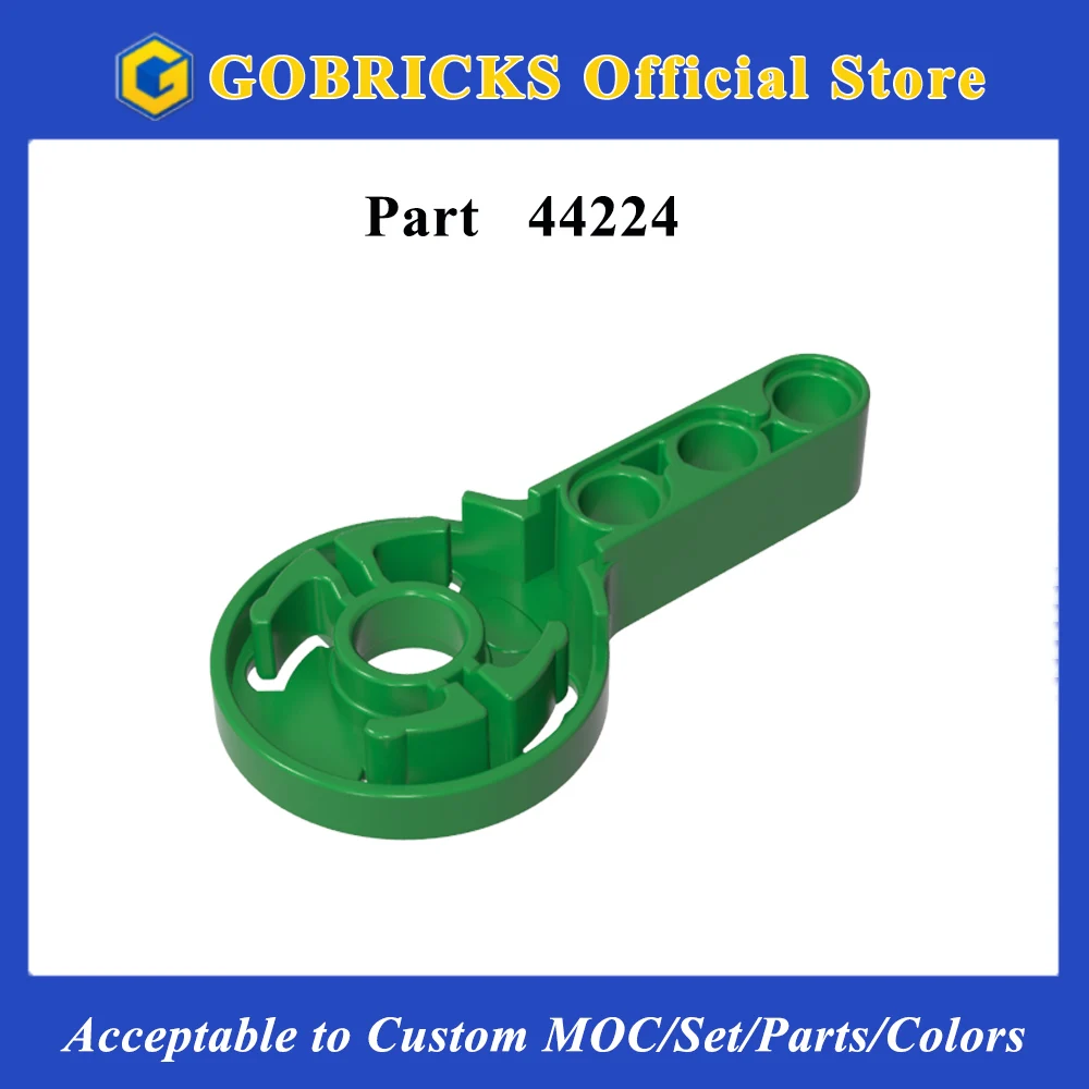 Gobricks 1Pc 44224 Technic Rotation Spare Part Joint Disk Bricks Pin Hole and 3L Beam Thick Universal Building Blocks