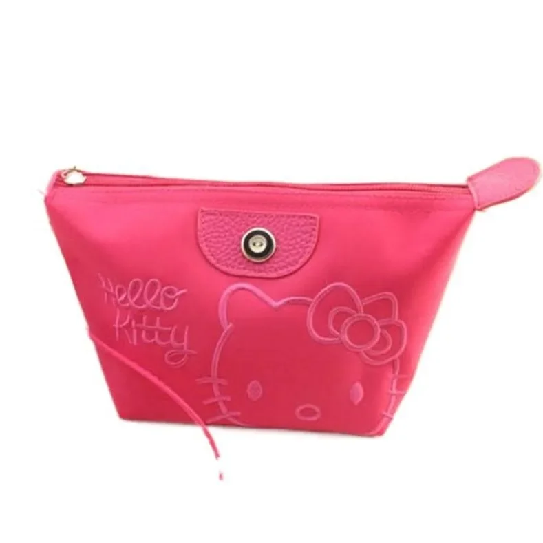 Sanurgente-Sac cosmétique de dessin animé Hello Kitty, sac de rangement pour produits de soins de la peau, trousse à crayons, porte-monnaie, sacs, grande capacité, voyage