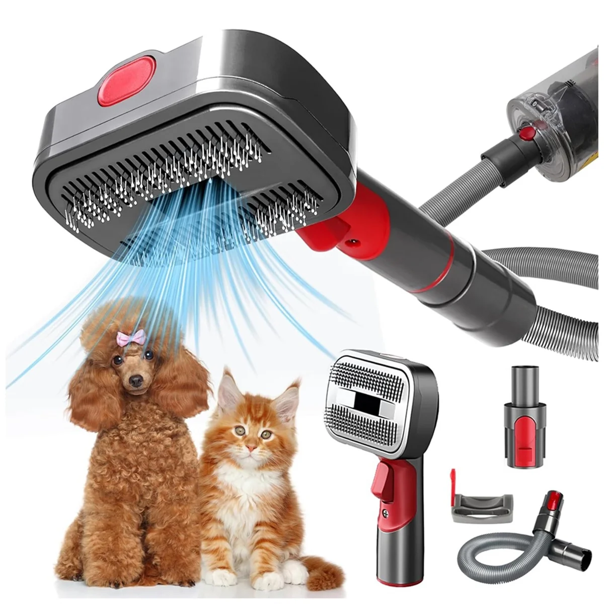 Kit perawatan anjing peliharaan untuk vakum Dyson V7 V8 V10 V11 V12 V15, perlengkapan sikat perawatan anjing, alat Groomer rambut anjing