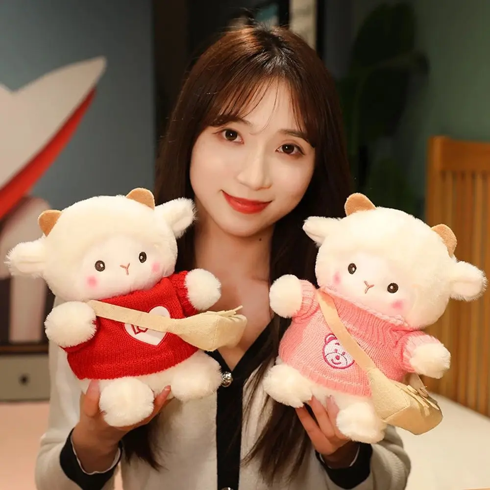 Dolls Wears Clothes Sheep Plushie Dolls Cartoon Doll Little Sheep Plush Toy Stuffed Animals Sheep Plush Doll Sheep Stuffed Toy