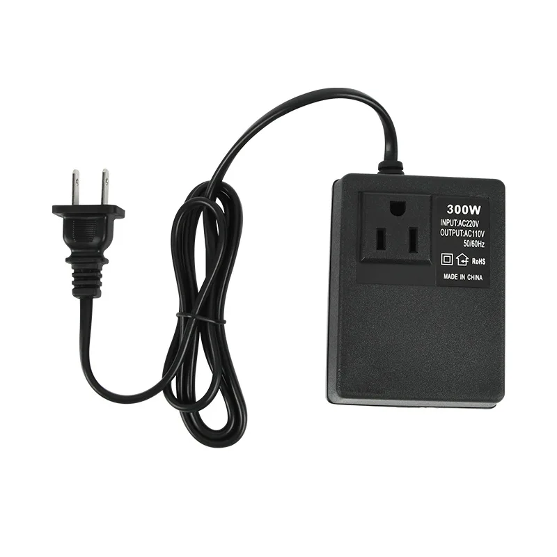 300W Voltage Converter AC 220V To 110V Transformer Step Down Transformer Travel Adapter Converter US Plug Inverter
