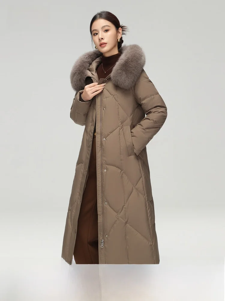 

Snow Flying Winter New Ladies Long Casual Thickened Fur Collar down Coat Elegant Lady Commute Style Polyester Fiber Duck ...