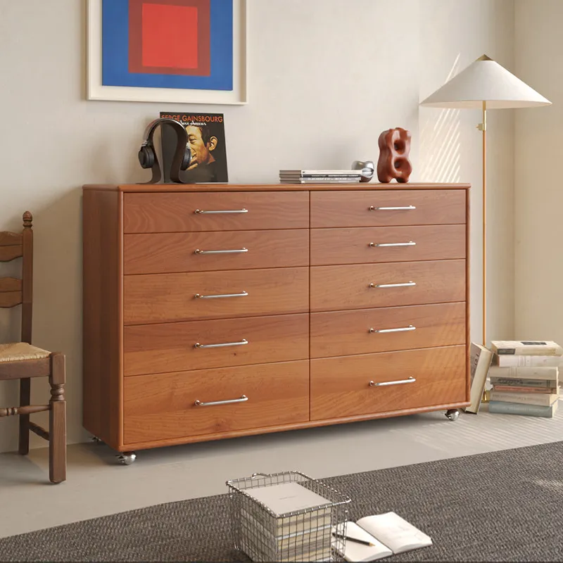 

Bedroom Bedside Storage Entrance Locker Cherry Wood Living Room