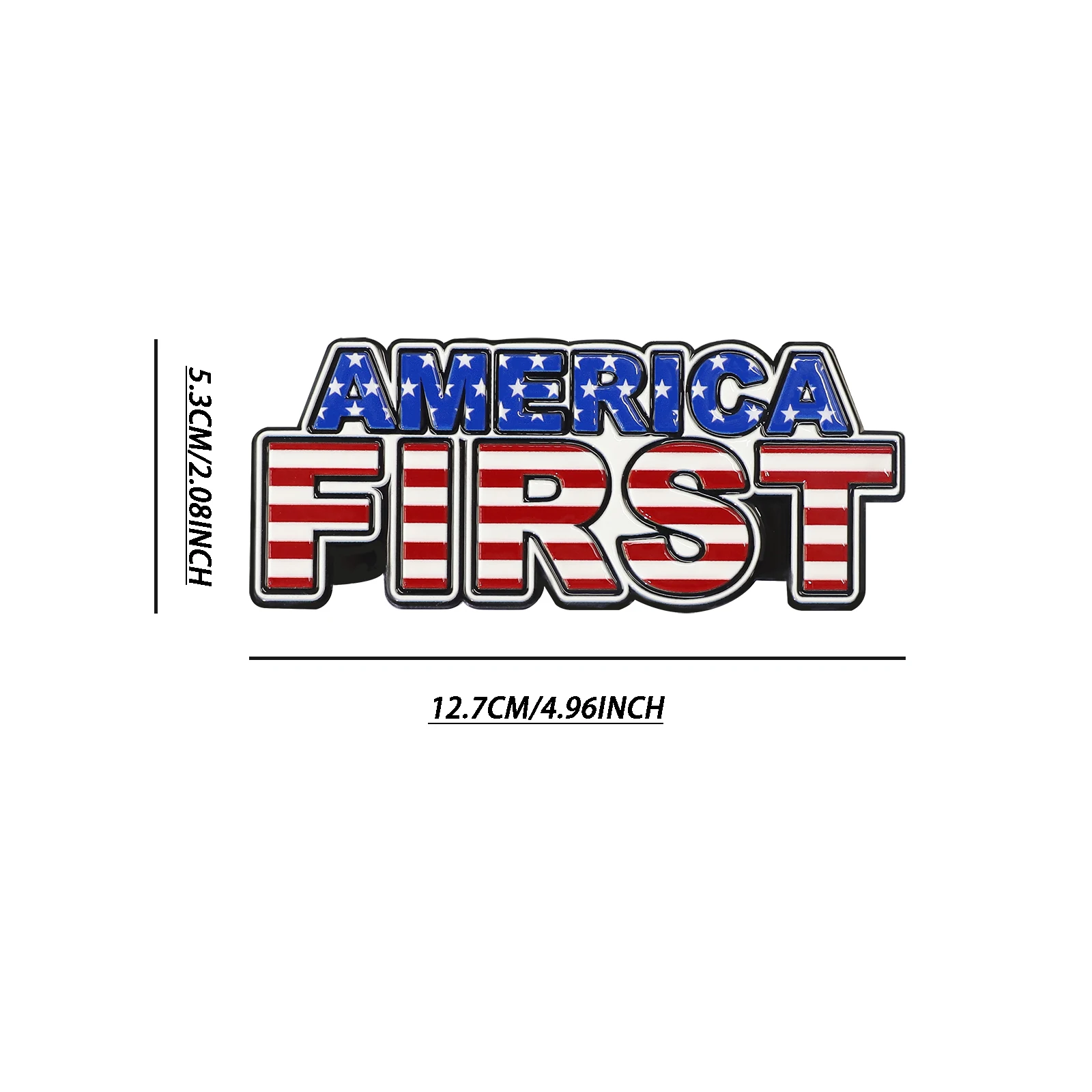 1pcs 3D AMERICA FIRST car emblems,decorative items.Suitable for decorating the rear side of cars,trucks,and SUVs,waterproof