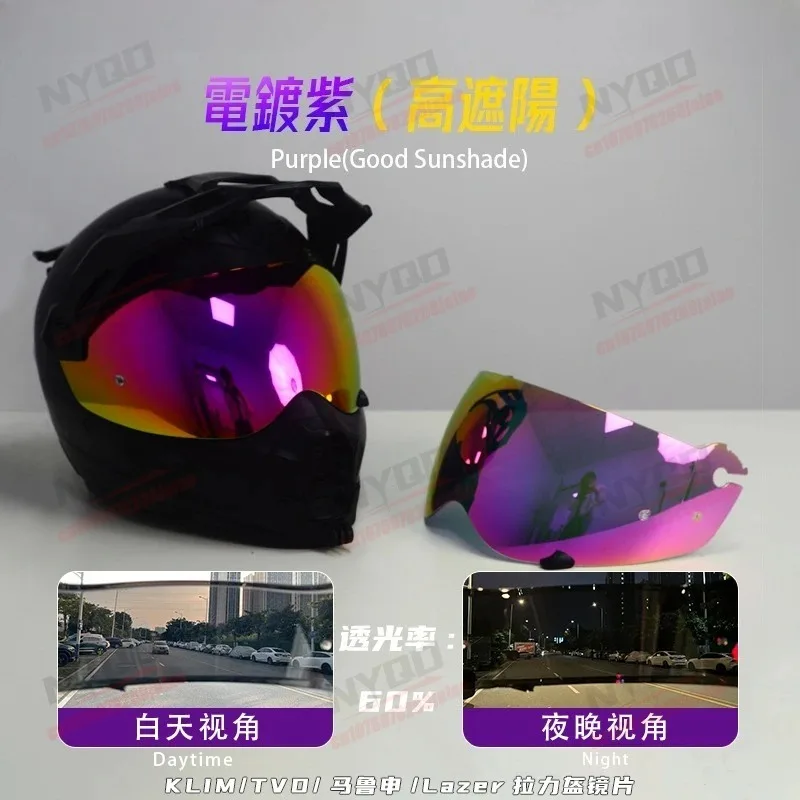 Motorcycle Helmet Sun Visor Photochromic Sun Protection Andwindproof Face Mask Suitable for KLIM KRIOS PRO TVD LAZER Marushin L9 - view 4