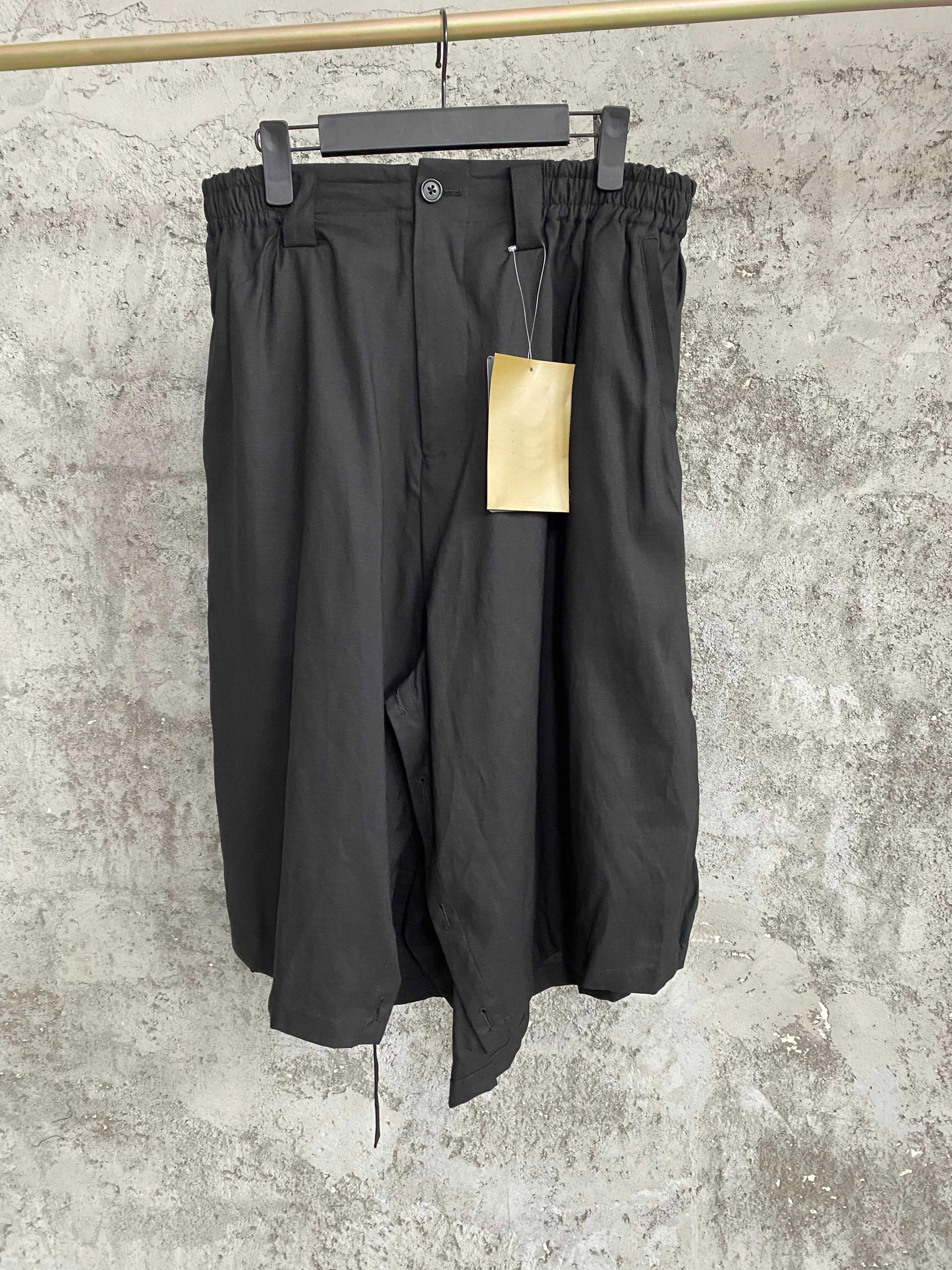 TOP-YAMAMOTO original design style pure cotton adjustable waist pants skirt men's asymmetrical double-layer skirt
