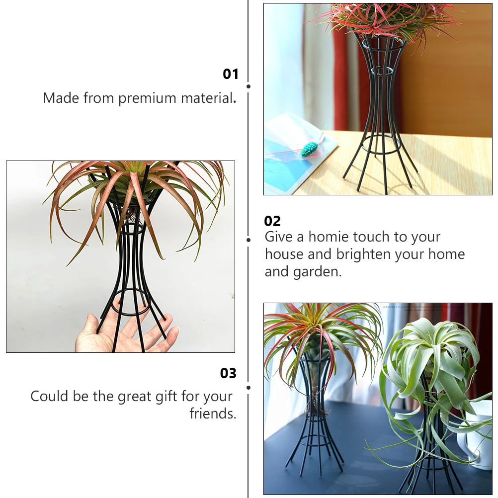 

Soilless Plant Holder Metal Bracket for Air Plants Display Stand Decor Supplies Use