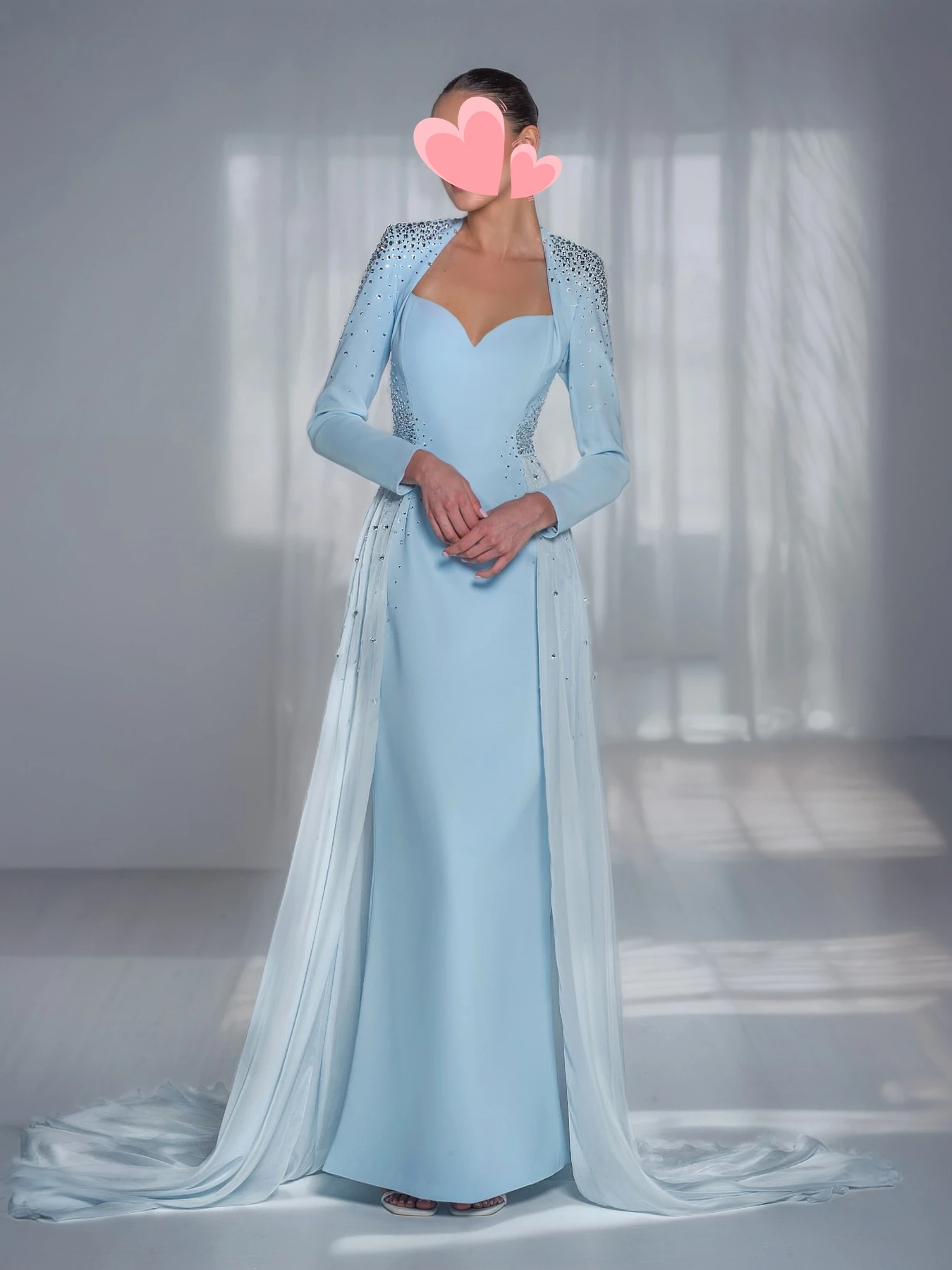 

Other Shore Elegant Vintage Sweet Blue Beads Stylish Square Collar Customize Formal Occasion Prom Dress Evening Party Gowns