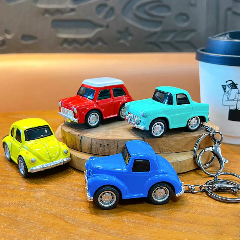 Jouet de voiture à inertie pour enfants, Mini voiture en alliage, coccinelle rétro, porte-clés de voiture classique, pendentif, jeu de bureau, cadeau pour garçon