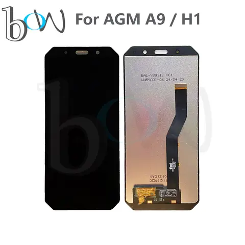 For AGM A9 LCD Display Touch Screen Digitizer Front Glass Panel Sensor Full Assembly Replacement Repair Parts For AGM H1 LCD