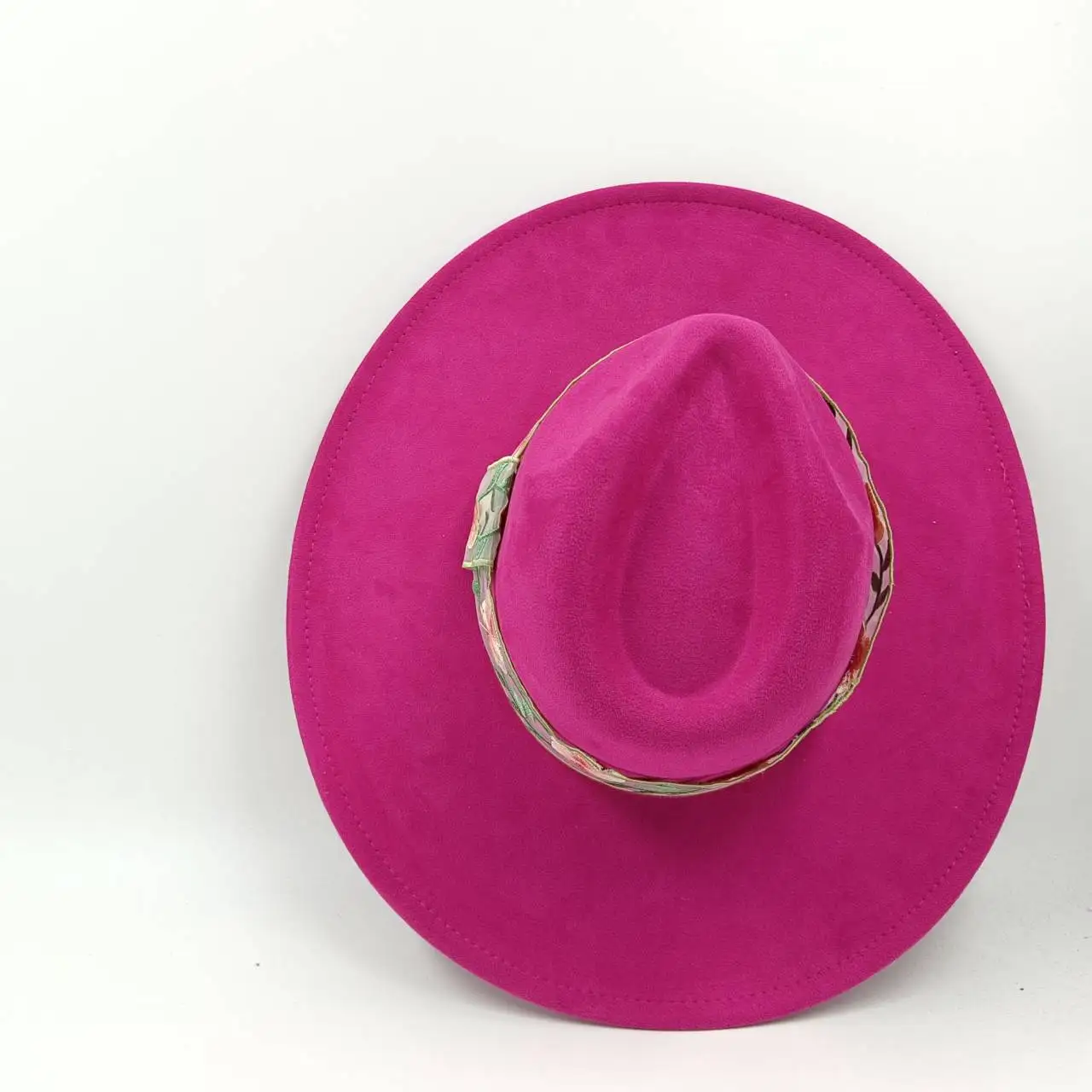 suede leather fedora wide brim hats wool fedora  movie pink women hats  party hat church hat wedding hat cowboy hat pearl chain