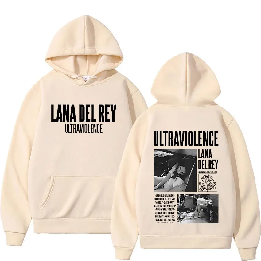 Singer Lana Del Rey Print Hip Hop Hoodies Men Woman Y2k Hoodie Streetwear Hooded Sweatshirts Pullovers Unisex Tracksuit Clothing