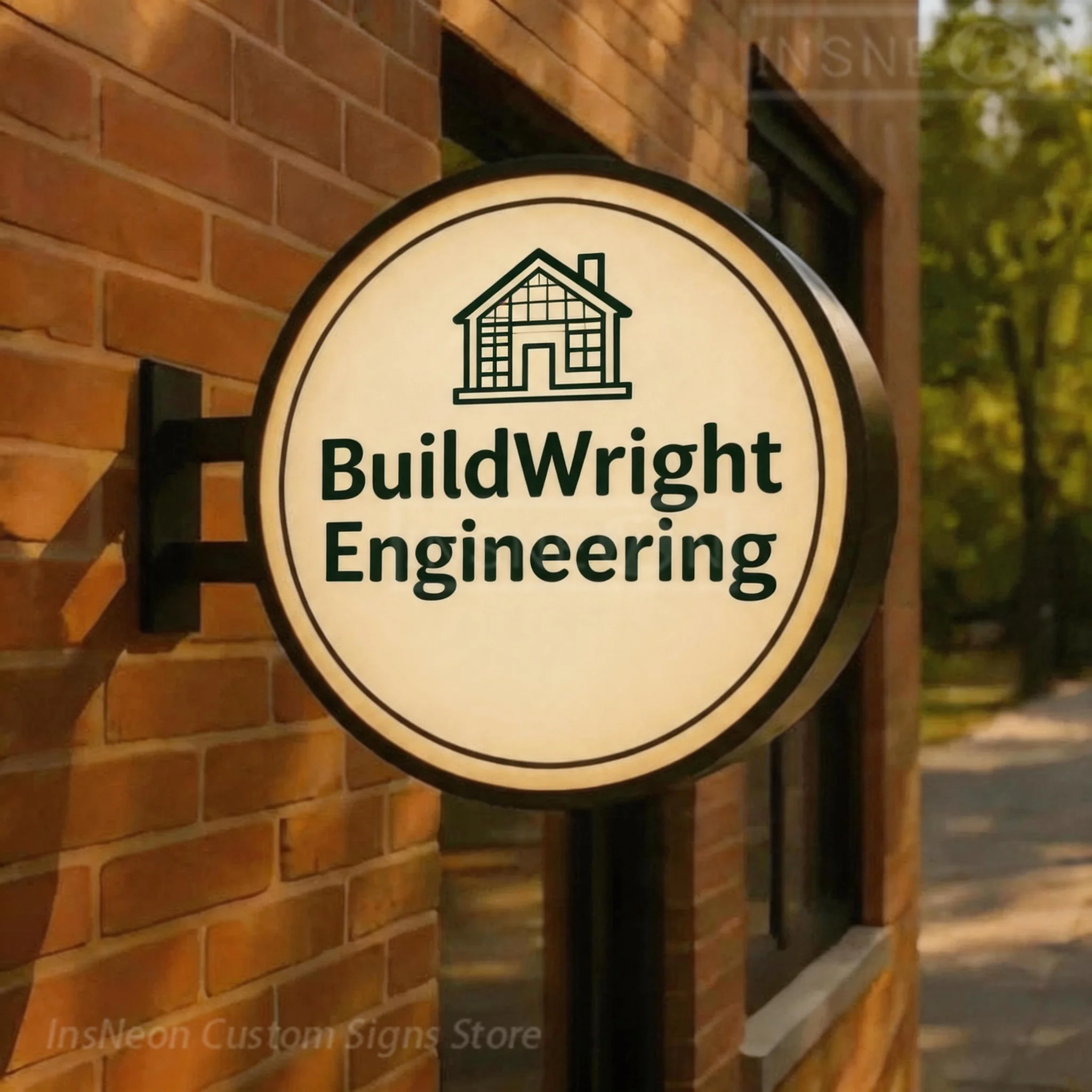 outdoor-round-wall-bracket-led-sign-buildwright-engineering-custom-double-sided-illuminated-lightbox-for-storefront-decor