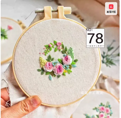 

материал для самостоятельной вышивки цветов, упаковка материалов для самостоятельной вышивки, водорастворимая тканевая вышивка ручной работы и одежда