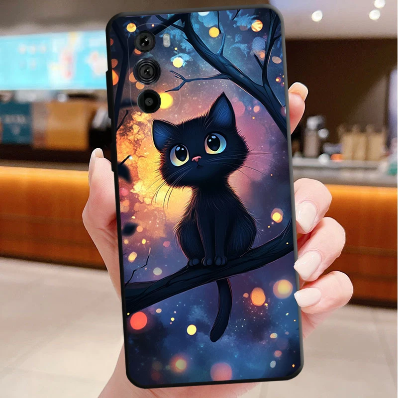 

Phone Case For Motorola Edge 50 40 Pro 60 50 40 30 Ultra Neo Fusion Moto G Play G Stylus G Power G Black Cats
