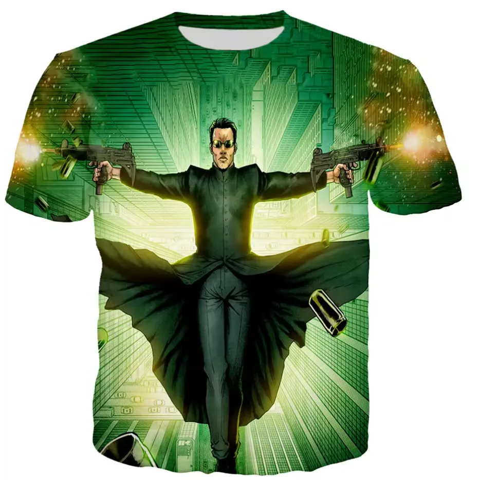 

Футболка с 3D принтом The Matrix для мужчин и женщин, летняя мода, повседневный размер S-4XL