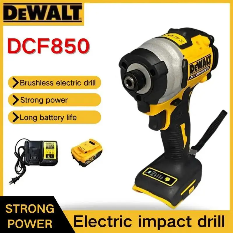 DeWalt 20V Bateria litowa Bezszczotkowy kompaktowy wkrętak udarowy Wkrętak elektryczny Pojedyncza maszyna DCF850