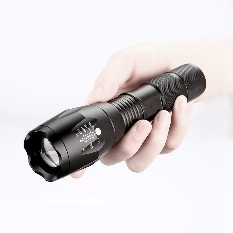 Led Flashlight Ultra Bright Waterproof Torch T6/L2/V6 zoomable 5 Modes tactiacl flashlight for hunting use 18650 battery