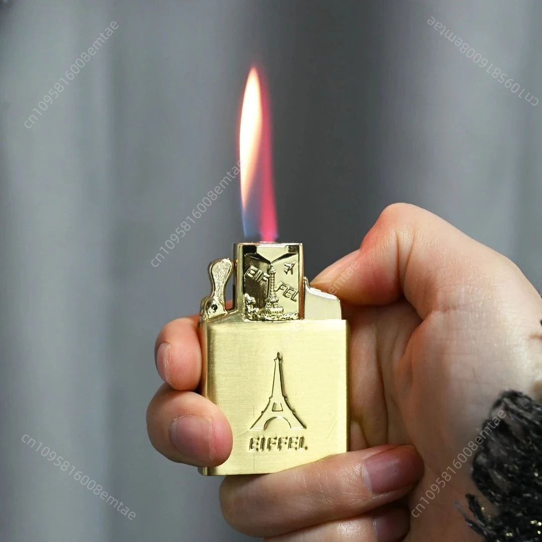 

2026 New dual flame inflatable lighter liner, universal liner for high-end lighters, cigarette accessories, men's gift