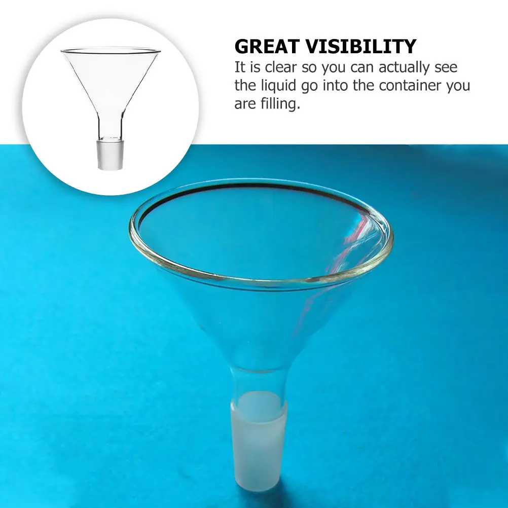 1Pcs Professional Glass Triangle Funnel for Chemistry Labs Fine Workmanship Environmentally Friendly Hand Washable Strong