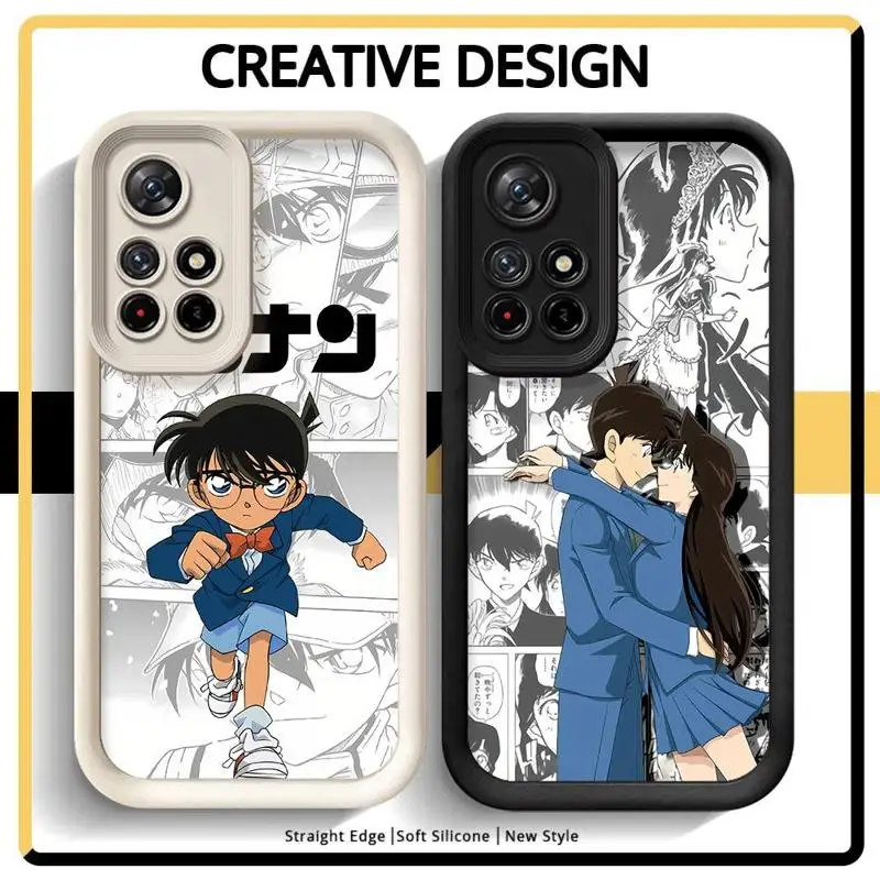 Anime Detective Conan Phone Case for Xiaomi Redmi 9A 9C 10 10A 10C 12 4G 12C A1 A2 Soft Cover