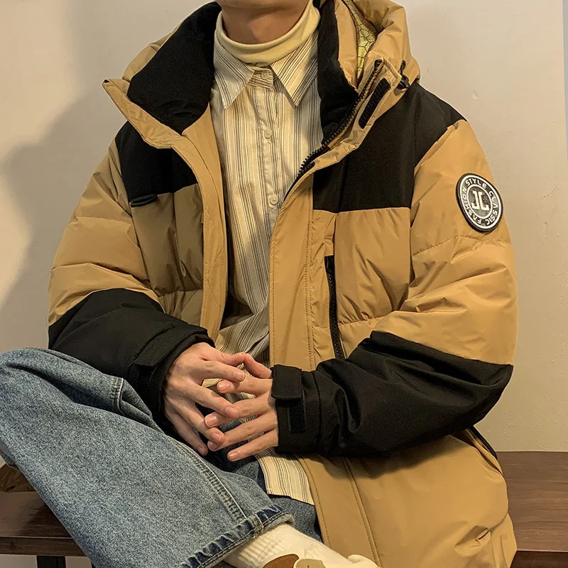 

Faionable Loose Thiened Youthful Winter Dudown Jaet Korean Sle New National Stand Casual Outerwear for Teens