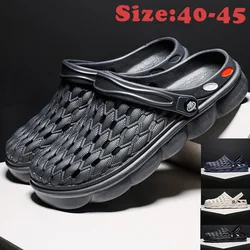 2024 Summer New Slippers Men Outdoor Garden Clogs Male Casual Shoes Fashion Luxury Sandals Comfort Home Soft Slippers 40-45