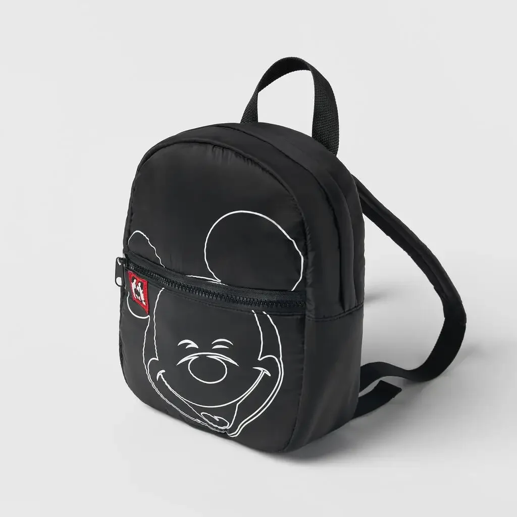 Disney cartoon black Mickey Mouse New Kids Backpack Mini Schoolbag Girls and Boys Cute Shoulder Bag