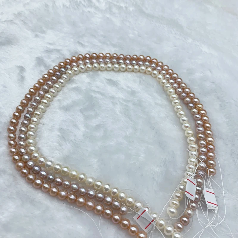 

2A 3A Freshwater Pearls Strand White Pink Purple Color 8-9mm Wholesale Natural Trendy Pearl Choker for DIY Jewelry Necklace