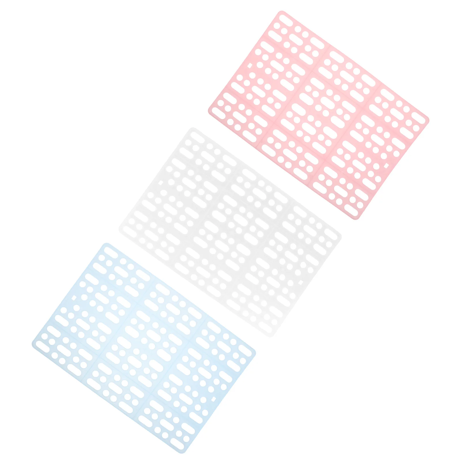 

3pcs Pet Cage Mat Floor: 13.1X9.4X0.2 Plastic Grid For Rabbit Mats Bunny Foot Pad Small Animal Bedding Mats Durable Base