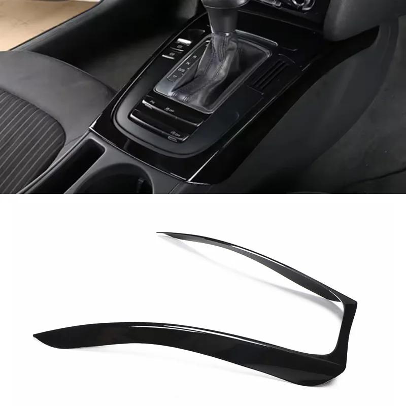 For Audi A4 B8 A5 2009-2016 ABS Carbon Fiber Center Interior Console Gear Shift Frame Decoration Cover Trim Car Accessories - view 4