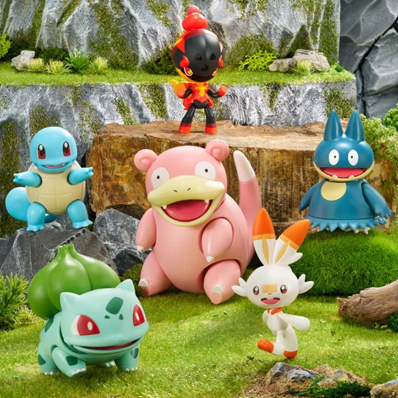 새로운 재고 있음 정품 Blokees Pokémon 클래식 버전 Squirtle Frog Seeds 피규어 모델 애니메이션 주변기기 선물